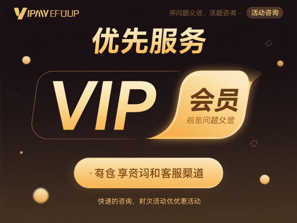 优先服务：VIP会员享受专有客服渠道，无论是问题处